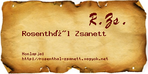 Rosenthál Zsanett névjegykártya