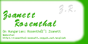 zsanett rosenthal business card
